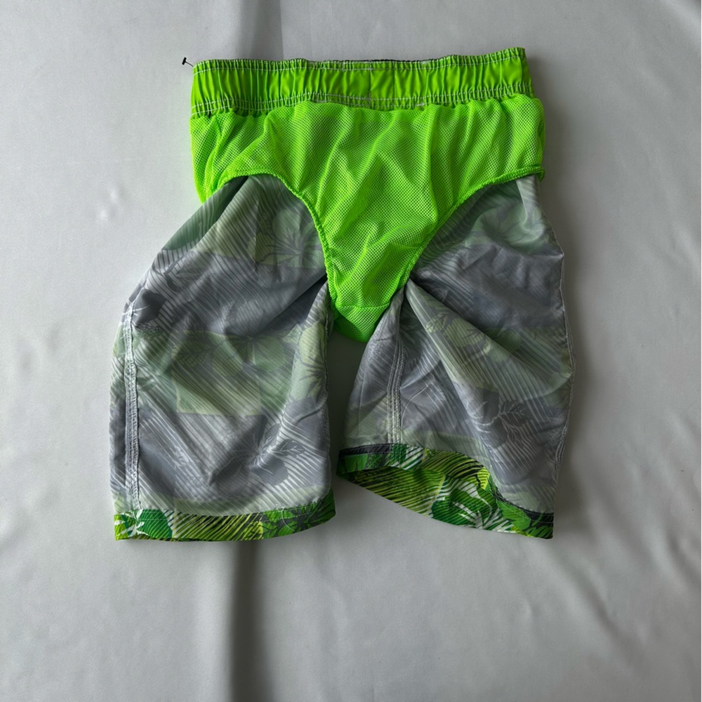 Boys Floral Green and Black Swim Shorts - Picture 9 of 9